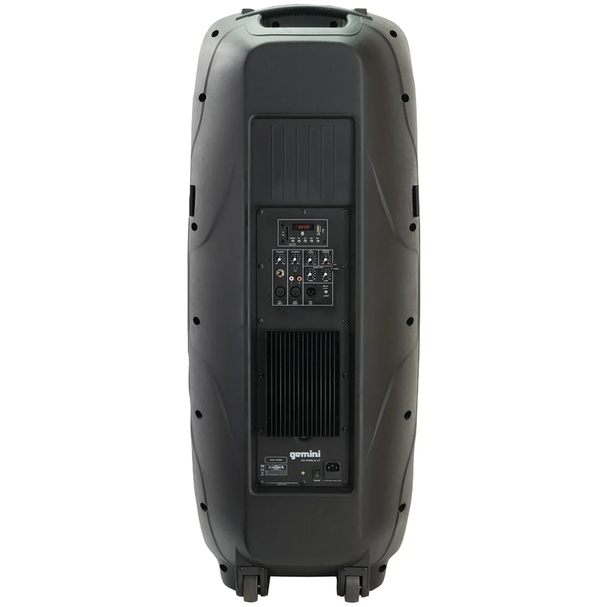 GMU-M100 Dual Gemini 15" Speaker Single Powered System, & Bluetooth Microphone LED Wireless UHF 843631170892