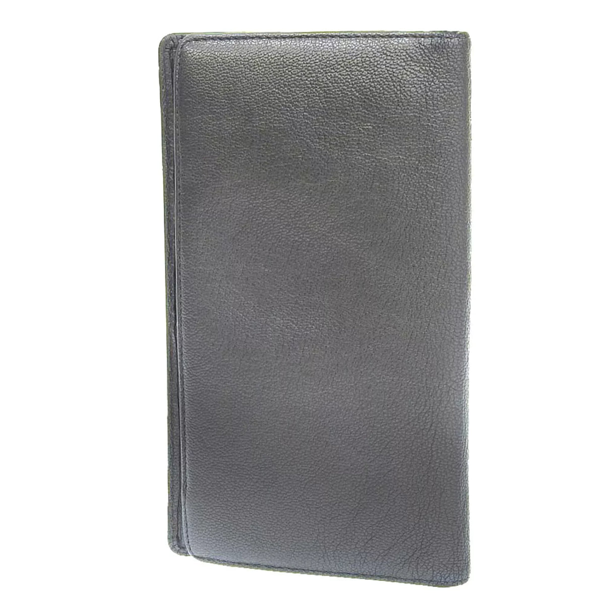 mark gray bi-fold Chanel CHANEL metallic seal 11 here long lambskin (Fair) with No. wallet Pre-Owned