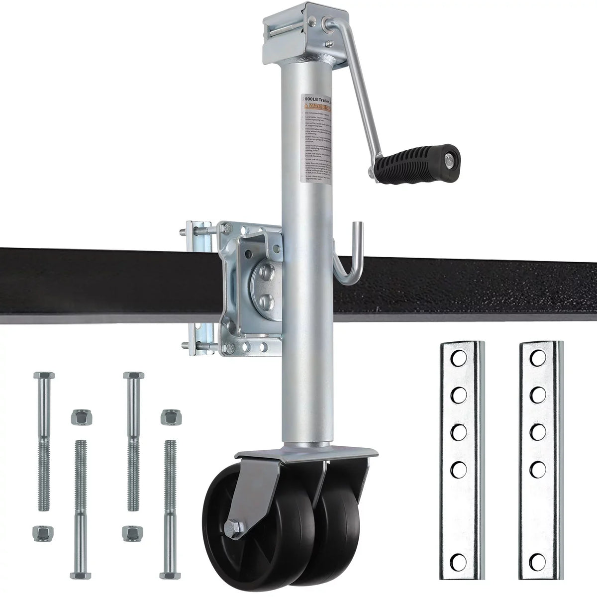Dual Weize Heavy Trailer Boat with Swivel Lift 2000 lbs, Trailer Jack Wheels, 14" Jack, Duty