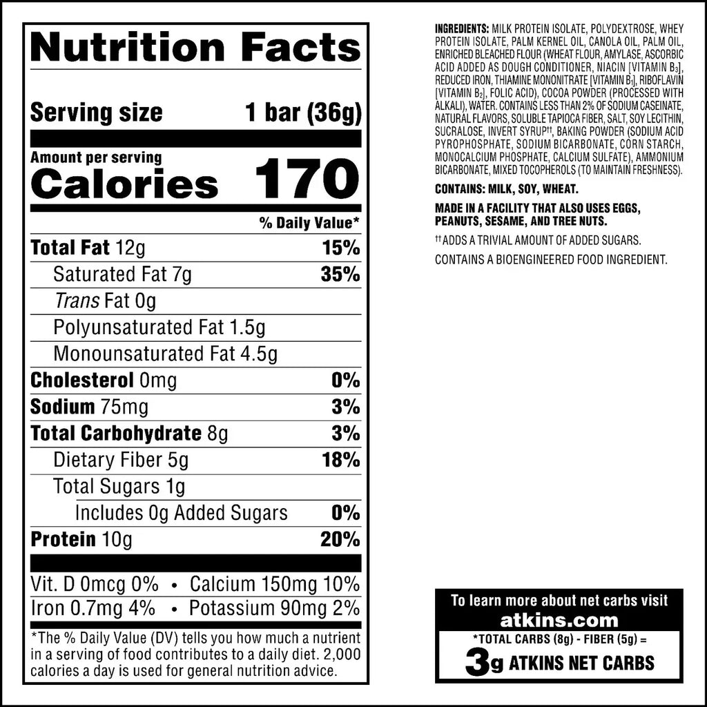 Chocolate Wafer Ounce Creme Protein (Pack Atkins Crisps 18) of 1.27