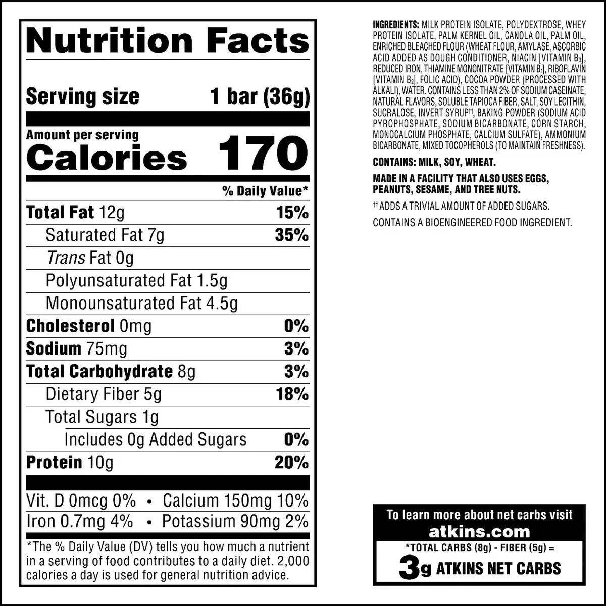 Chocolate Wafer Ounce Creme Protein (Pack Atkins Crisps 18) of 1.27