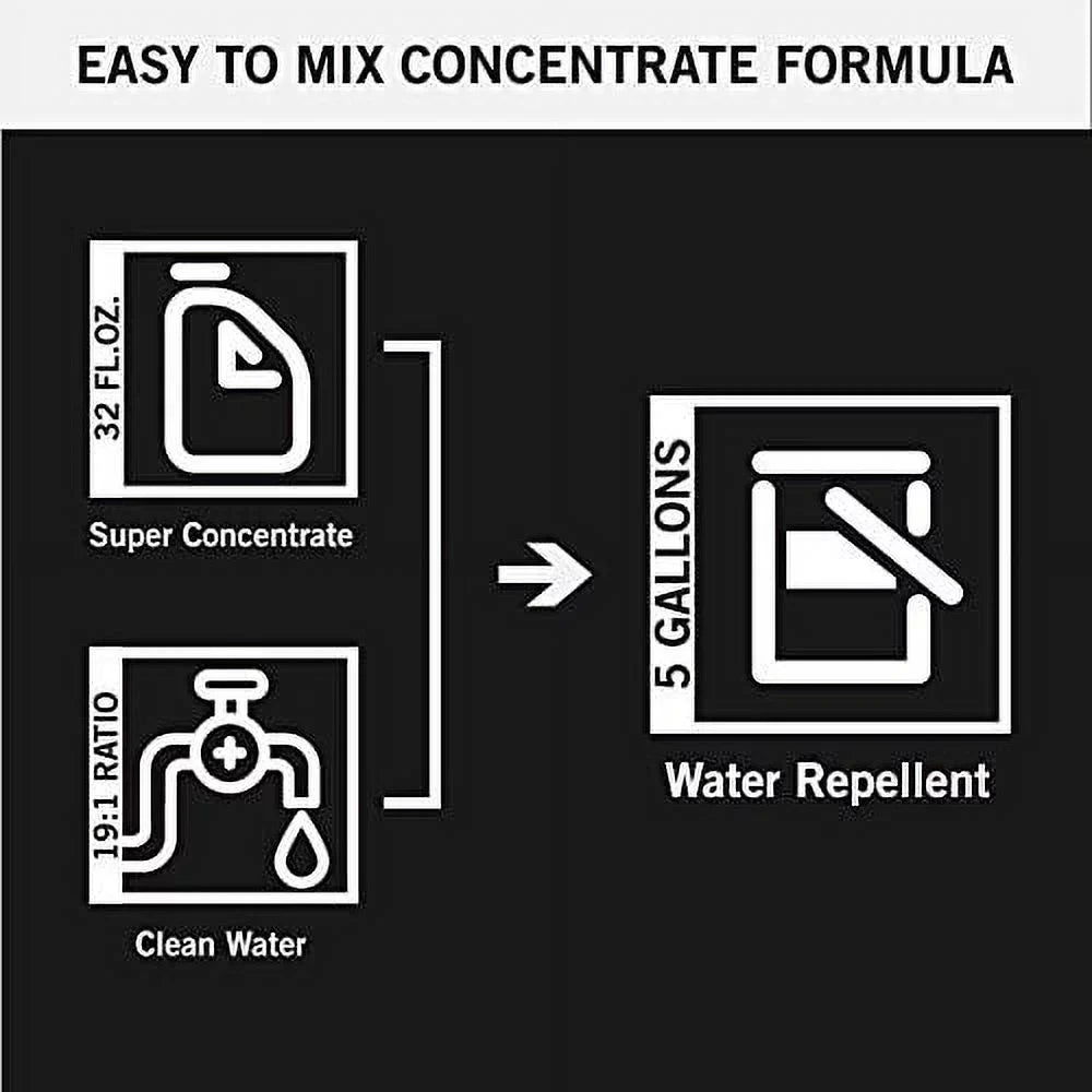Water Ft, Sealers Concrete Interior - Repellent for Clear Sealer Rain Makes Sq. Water Guard oz Concentrate Super 32 Concrete Exterior 5 to Covers Gallons, up or Invisible SP-4003 - 1000