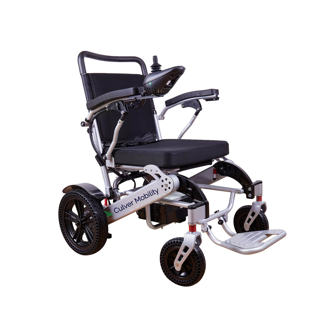 Alton Foldable Electric Wheelchairs Mobility 360lbs - Power miles - 500W SILVER 20 - Exclusive - Lightweight and
