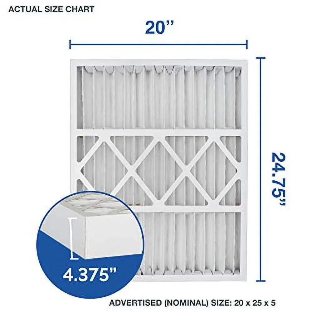 Replacement Honeywell Air 3/8"), Made Home Captures Size: 2-Pack, USA, the 20x25x5 13 Particles, Max in Pleated Filter, Virus MERV 3/4"x4 (Actual White Aerostar 20"x24