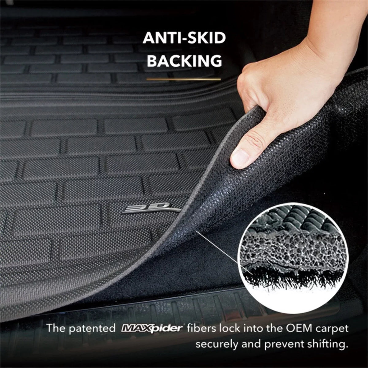HIGHLANDER MAXpider 3D with TOYOTA 2008-2013 KAGU Cargo Liner Cargo - compatible (BLACK) Liner