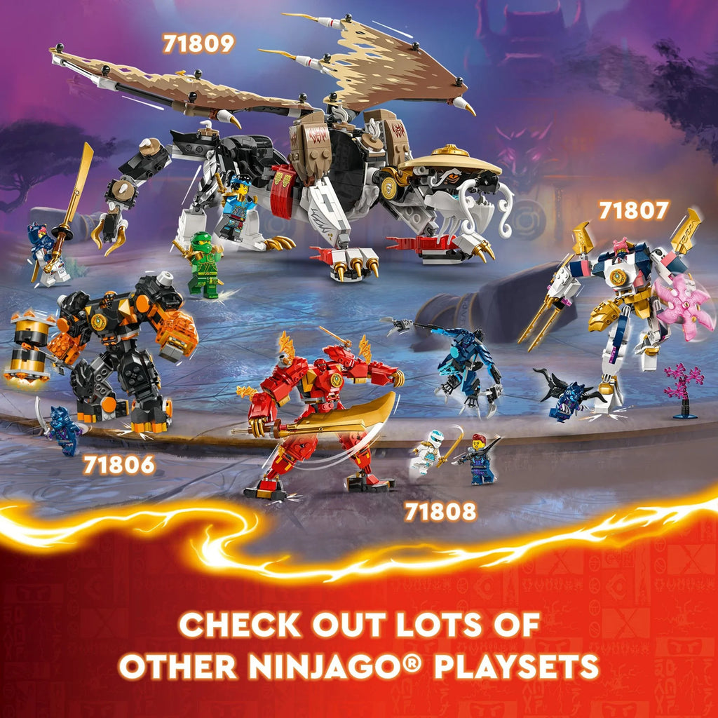 for and Independent and Egalt Figure, Play, Gift the LEGO Dragon Idea 5 Group Hero 71809 Battle for Toy NINJAGO Minifigures Up, Master Action Boys Ages Dragon 8 Toy or Set Girls with Ninja