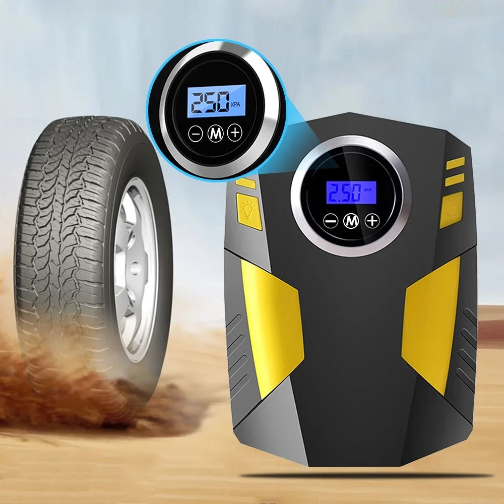 LED Air with Compressor Suzicca Auto Light 12V Tire for Portable Digital Pump Car Inflator