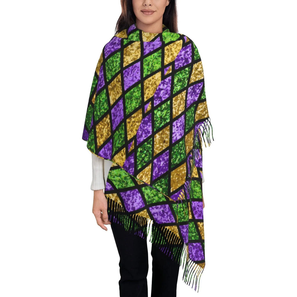 Green Purple Shiny Winter For Gifts- Wrap Women Feel Cashmere Scarves Gras Mardi Bingfone Soft Scarf Elegant Large Art Warm Shawl Print