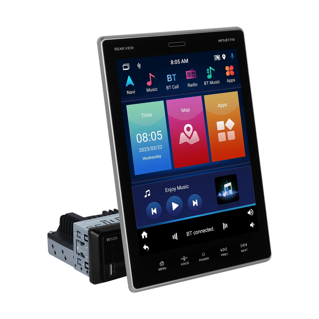 Suppport Camera Stereo 2Din Car 9.5Vertical Bluetooth screen Radio Radio Receiver WIFI Rear GPS FM
