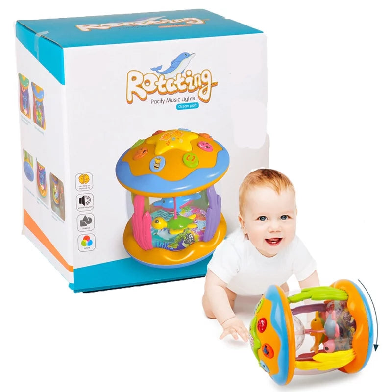 Musical Toys Months, 6 Year 1 Gifts Boys 3+ Toddlers to Educational for , Drum Learning 12 with 2 Baby Girls Toys Light Baby Toys Old Projector Melodies Rotating up