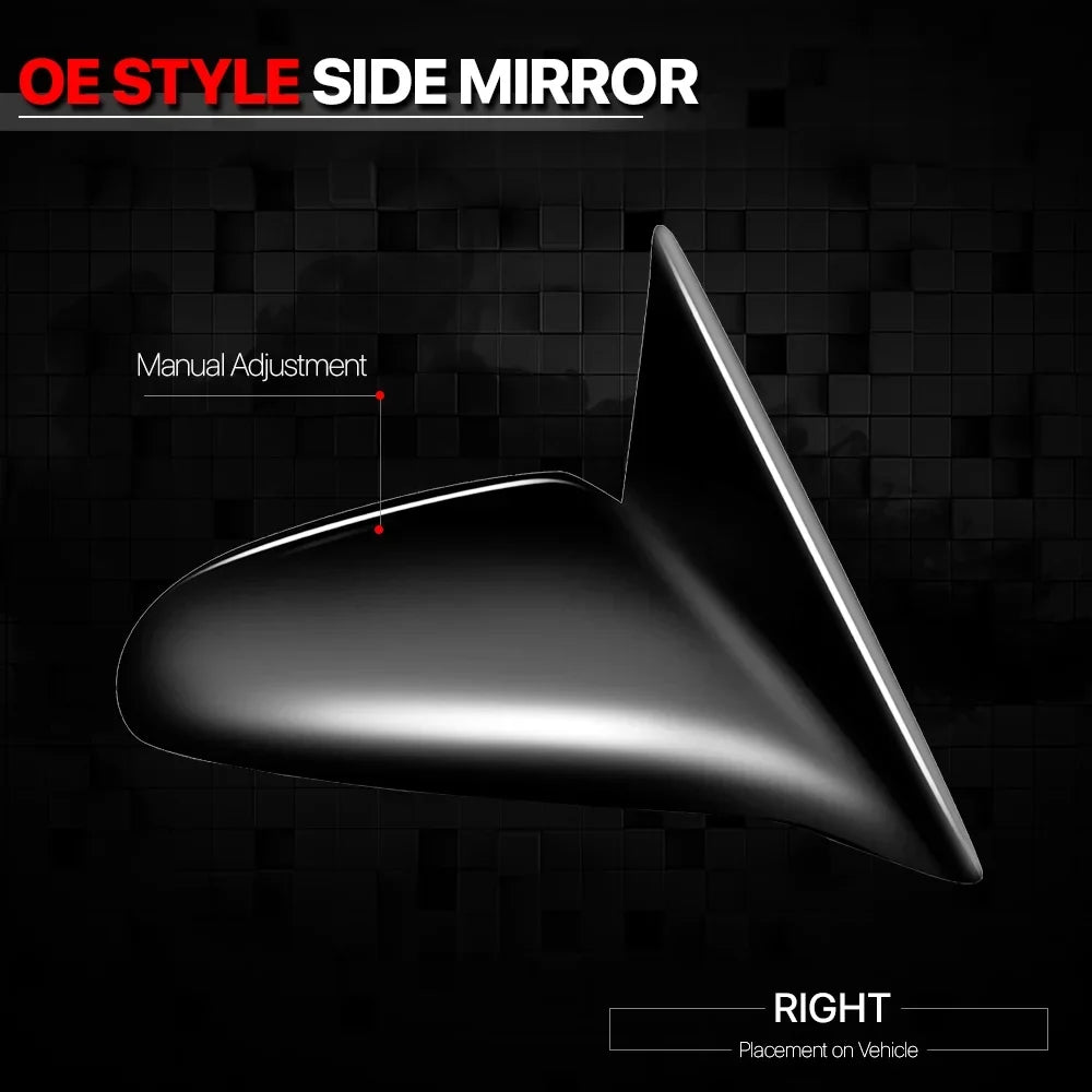 1995-2001 98 Door Operated Manual 00 Chevy/GEO Side Mirror Rear Espejos Swift Right 97 Metro 99 For Passenger View 96 Door Suzuki