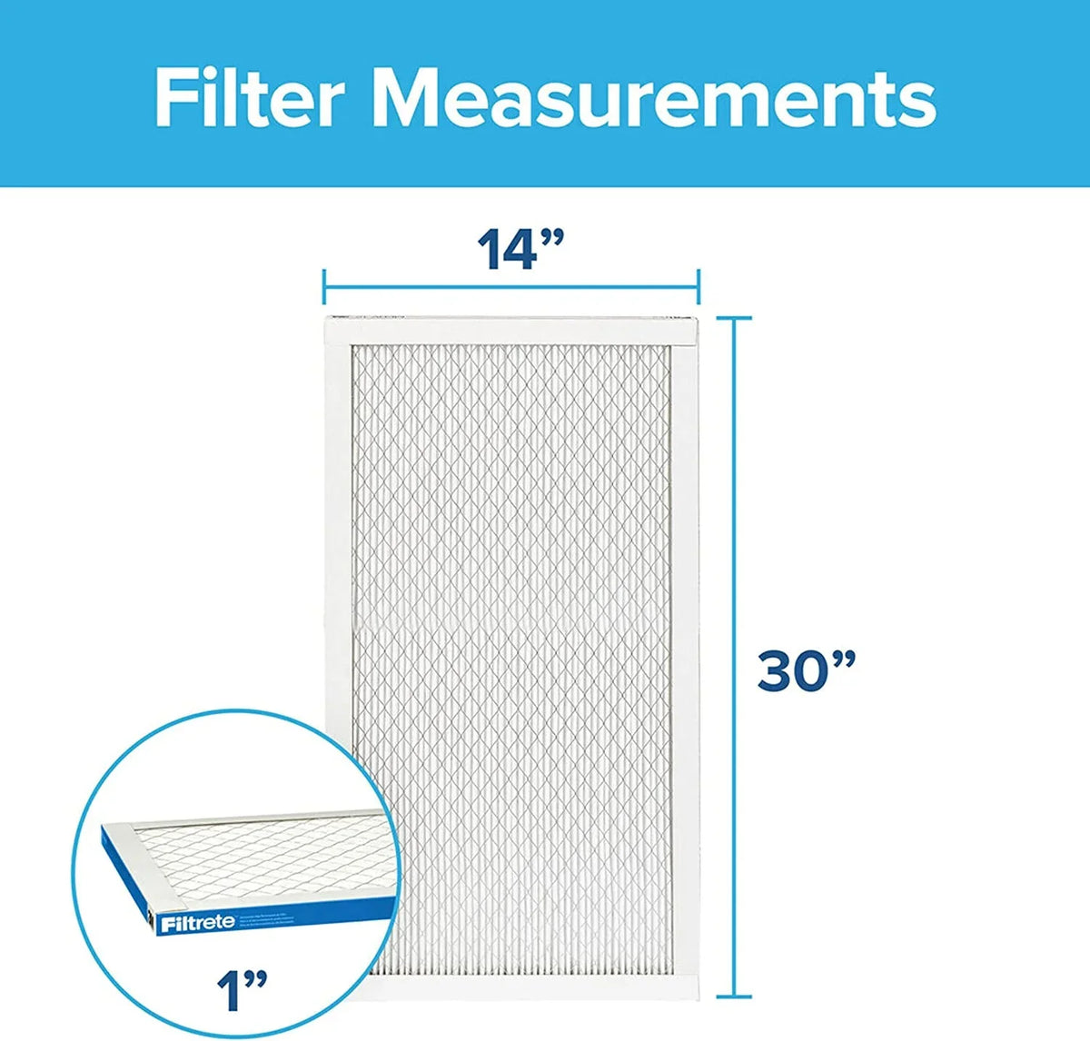 0.78) Ultimate 1900, Air Filtrete 13.81 dimensions 14x30x1, 6-Pack x Furnace Healthy (exact 29.81 Living Allergen, MPR x AC Filter,