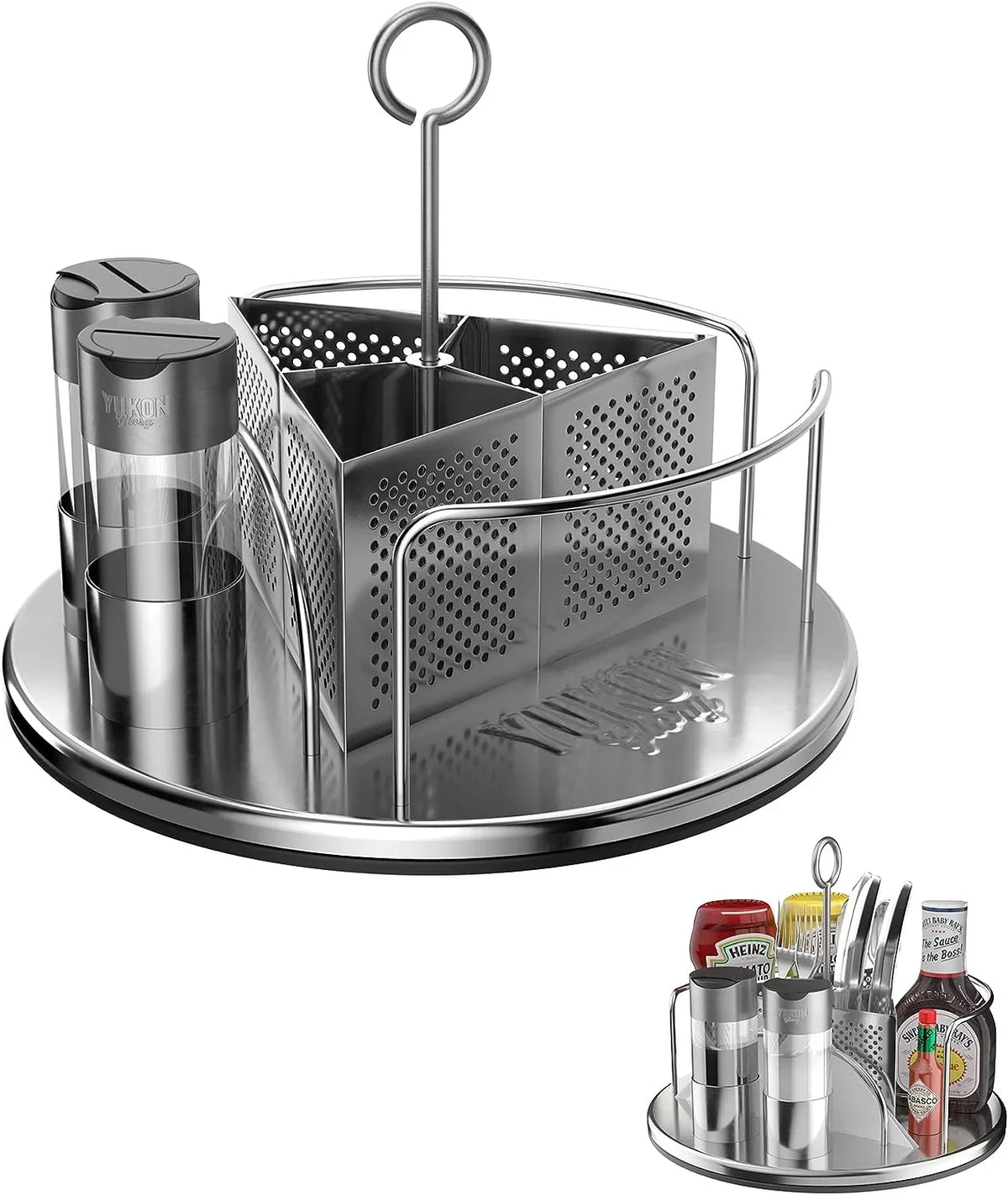 Glory Caddy Table BBQ Yukon & Spice Utensil for Organizer Lazy Susan Holder