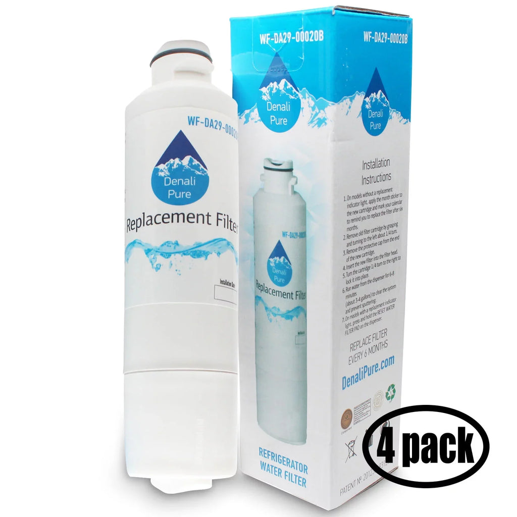 Water 4-Pack Filter Water Samsung with Replacement Fridge DA29-00020B, - DA29-00020A, Samsung Filter Cartridge Compatible HAF-CIN RF25HMEDBSR for Refrigerator