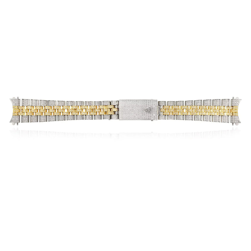 2-Tone Watch Rolex 36mm Natural 4.5C Band Yellow Datejust Jubilee Custom Diamond