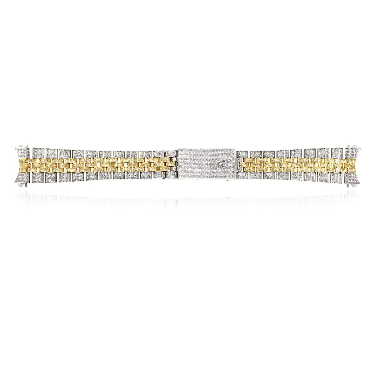 2-Tone Watch Rolex 36mm Natural 4.5C Band Yellow Datejust Jubilee Custom Diamond