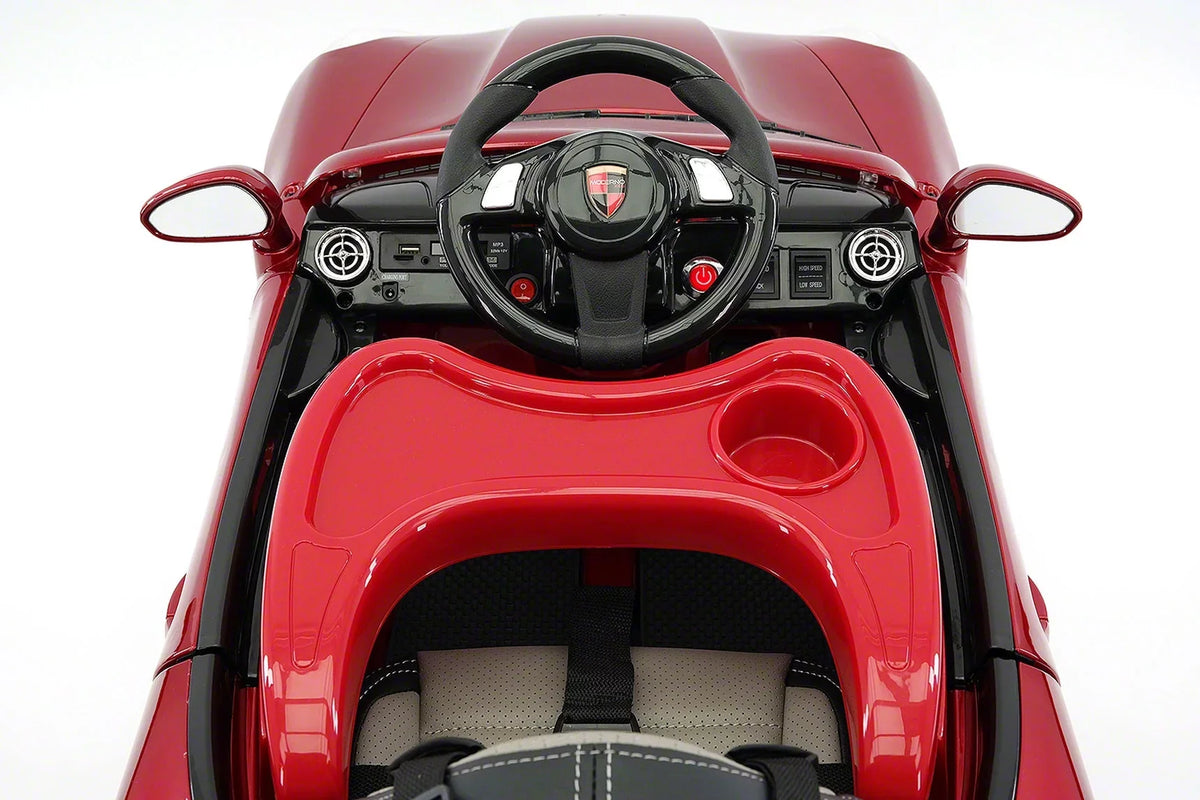 with Cherry Kiddie Ride-On Red Car Remote Parental R/C Kids 12V Roadster | Electric