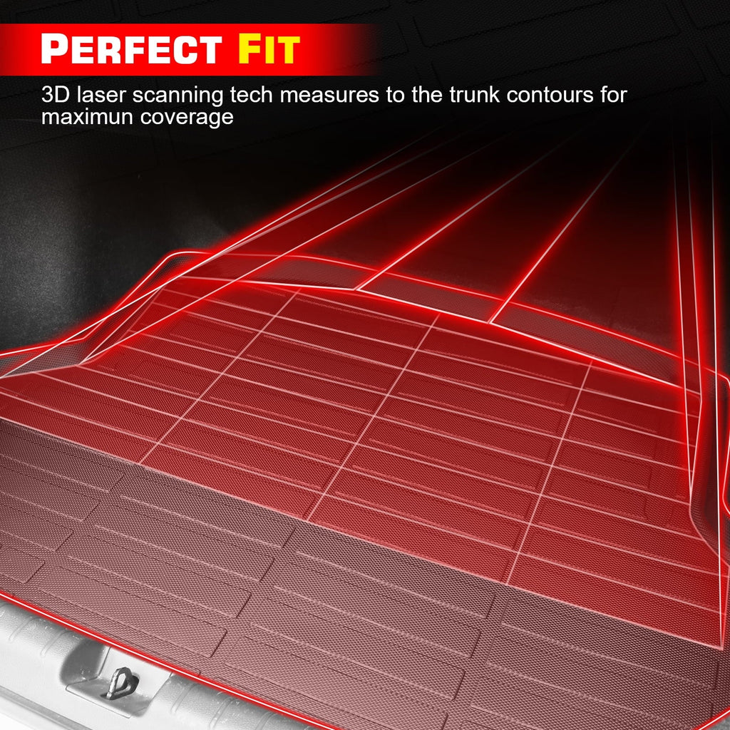 Carpets Molded Pad Compatible Mat Motorsports With Car All Protector Black Rear 3D Tray Honda Elastomer TPE Boot Liner HR-V, Weather Plastic Thermo 2023-2024 Cover Trunk Ikon Protection