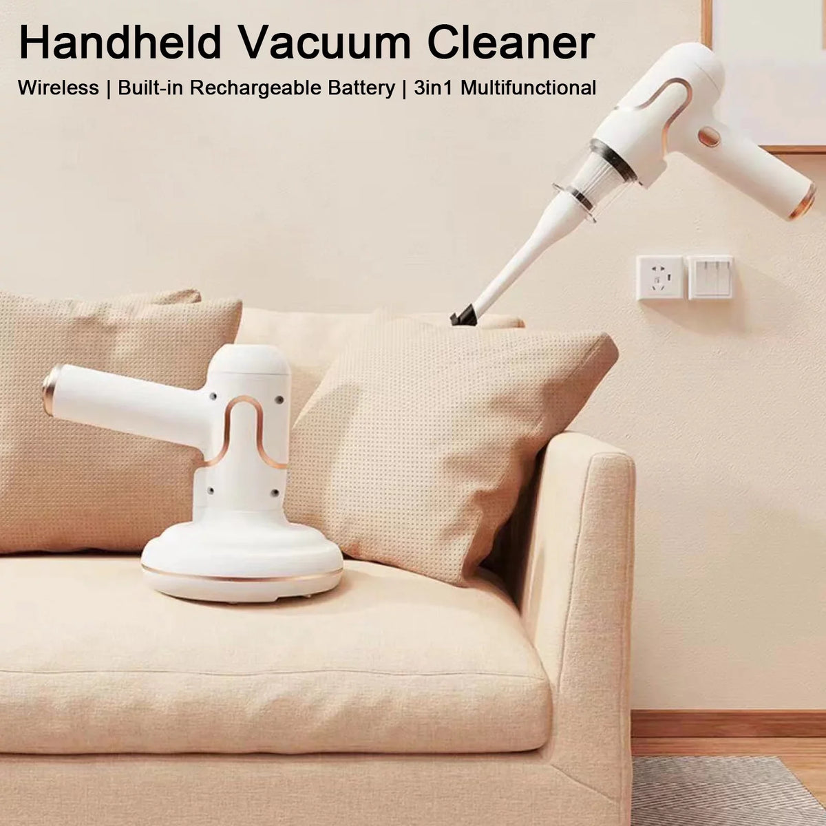 Removal Mattress Cleaner Sofa Dust Carpets Strong Mint for Suction Handdeld Anself Hair 8000 Lamp Pet Bed Timesmin Cleaning Couch Deep Machine