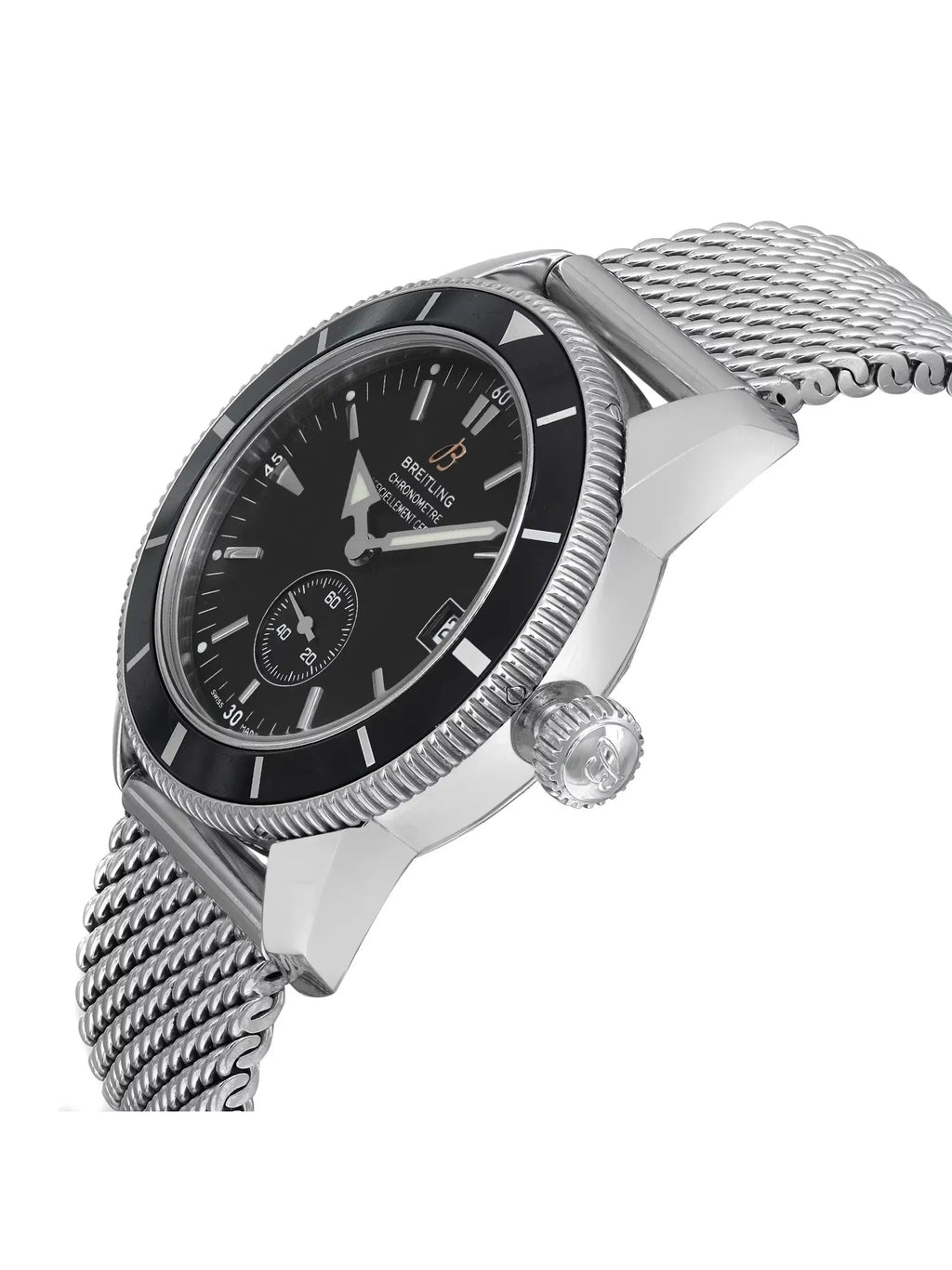 Steel Breitling Mens SuperOcean A3732024-B869SS Heritage Watch Black Dial 38mm