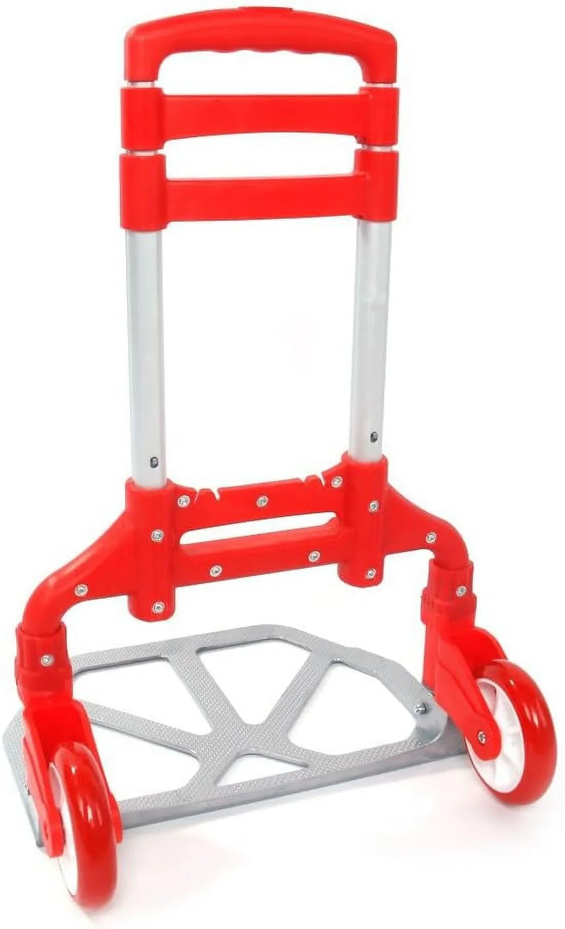 for 165.35 Push (75kg) Use Auto, lbs Aluminium Home, Collapsible Hand Folding (Red) Truck,Hand Luggage Dolly Trolley and Office,Travel Cart Portable
