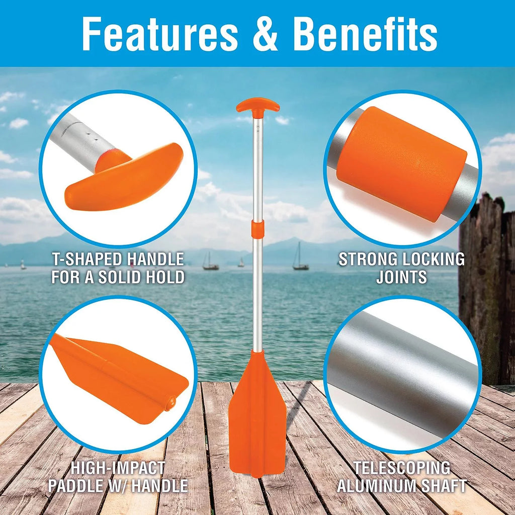 Paddle Seachoice Telescoping Orange 45" 71100 to 25"