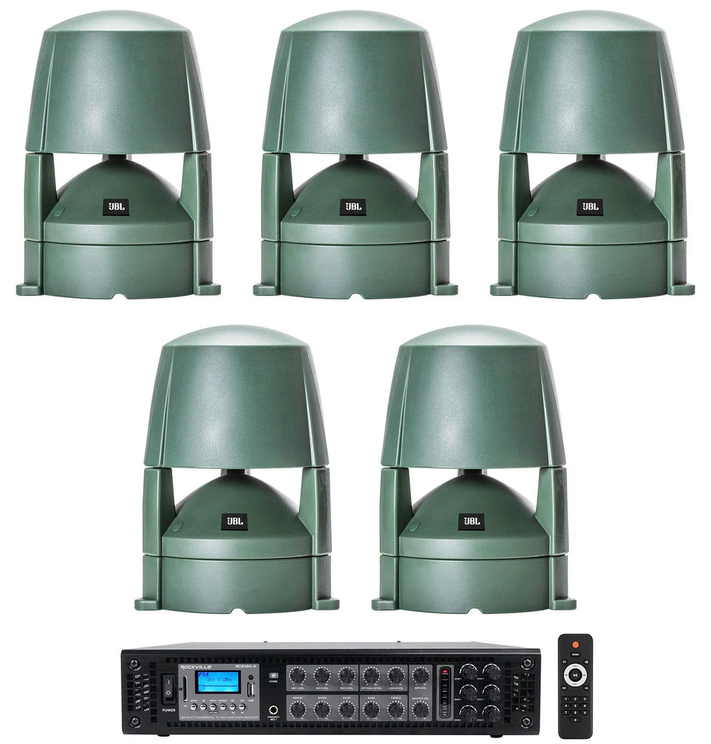 CONTROL Landscape JBL 85M Outdoor (5) Speakers+Amplifier 5.25" Commercial 70v