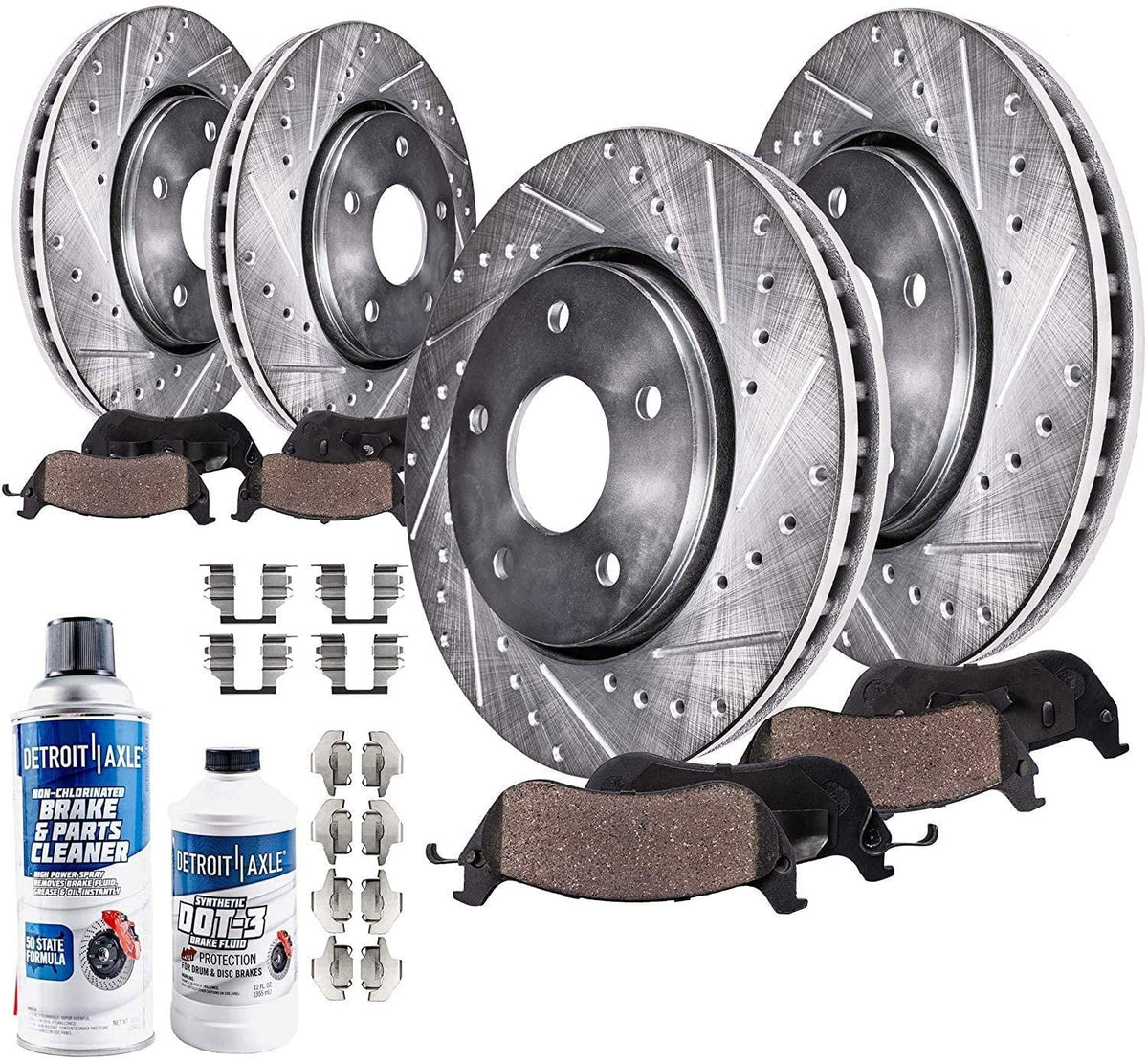 2015 and Pads Rear - Rotors Brakes Rotors 2015 Detroit Drilled & Ceramic & Slotted Brake Nissan Brake Rogue Front 11.65" 2016 2014 Kit Axle 2016 for Replacement: 2017