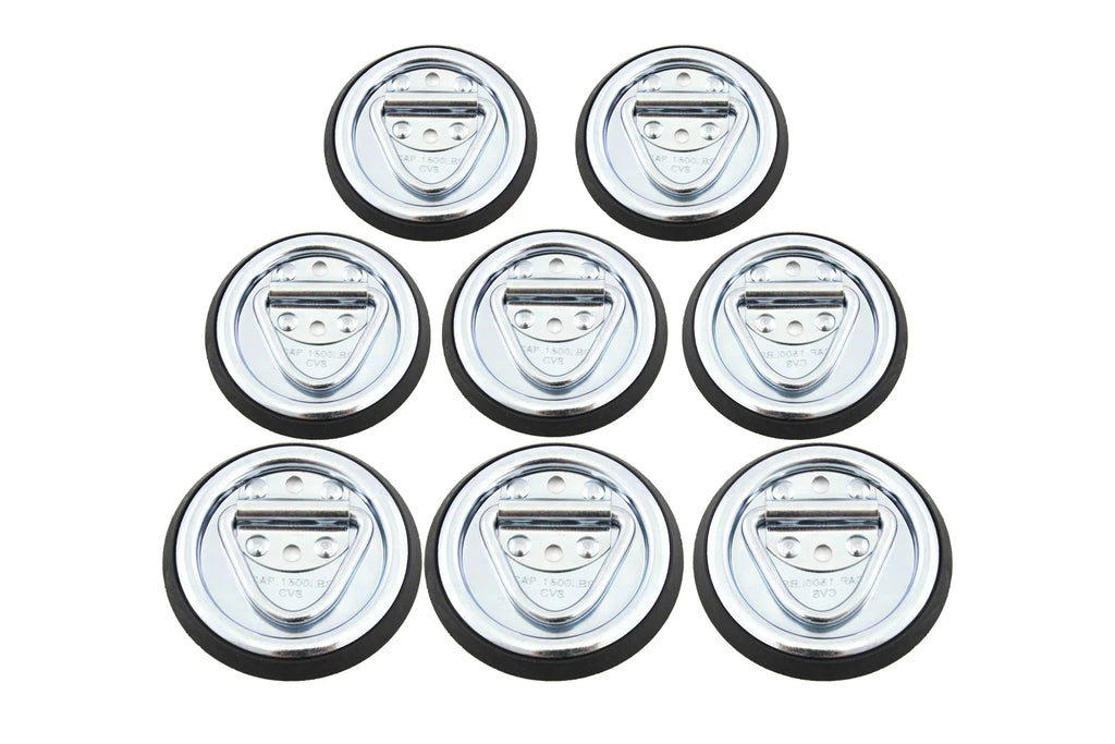 Trailer inches Cargo 8 Down Mount Truck 1/4 Auto Rope Point Red 4 Surface Round Hound Tie Ring inches Van D