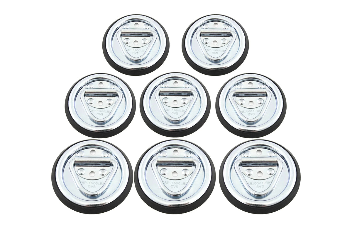 Trailer inches Cargo 8 Down Mount Truck 1/4 Auto Rope Point Red 4 Surface Round Hound Tie Ring inches Van D