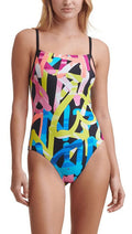 Printed GRAFITTI Swimsuit, X-Small Logo Piece DKNY One US