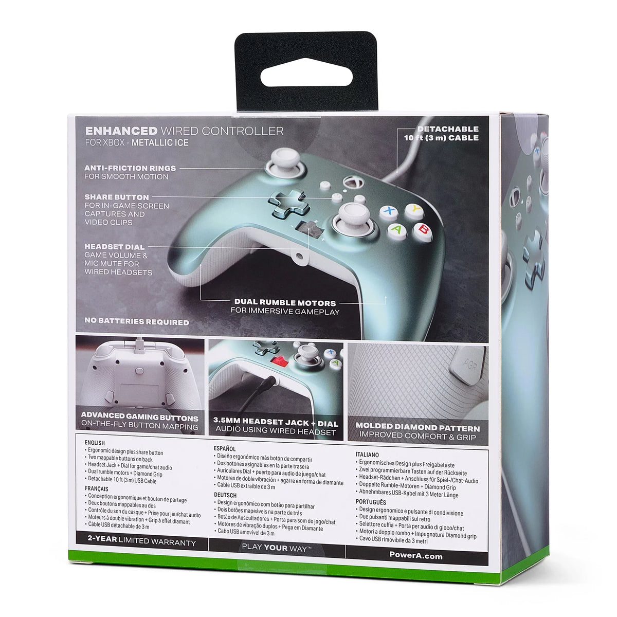 Series for PowerA Controller Metallic Xbox - X|S Wired Ice Enhanced