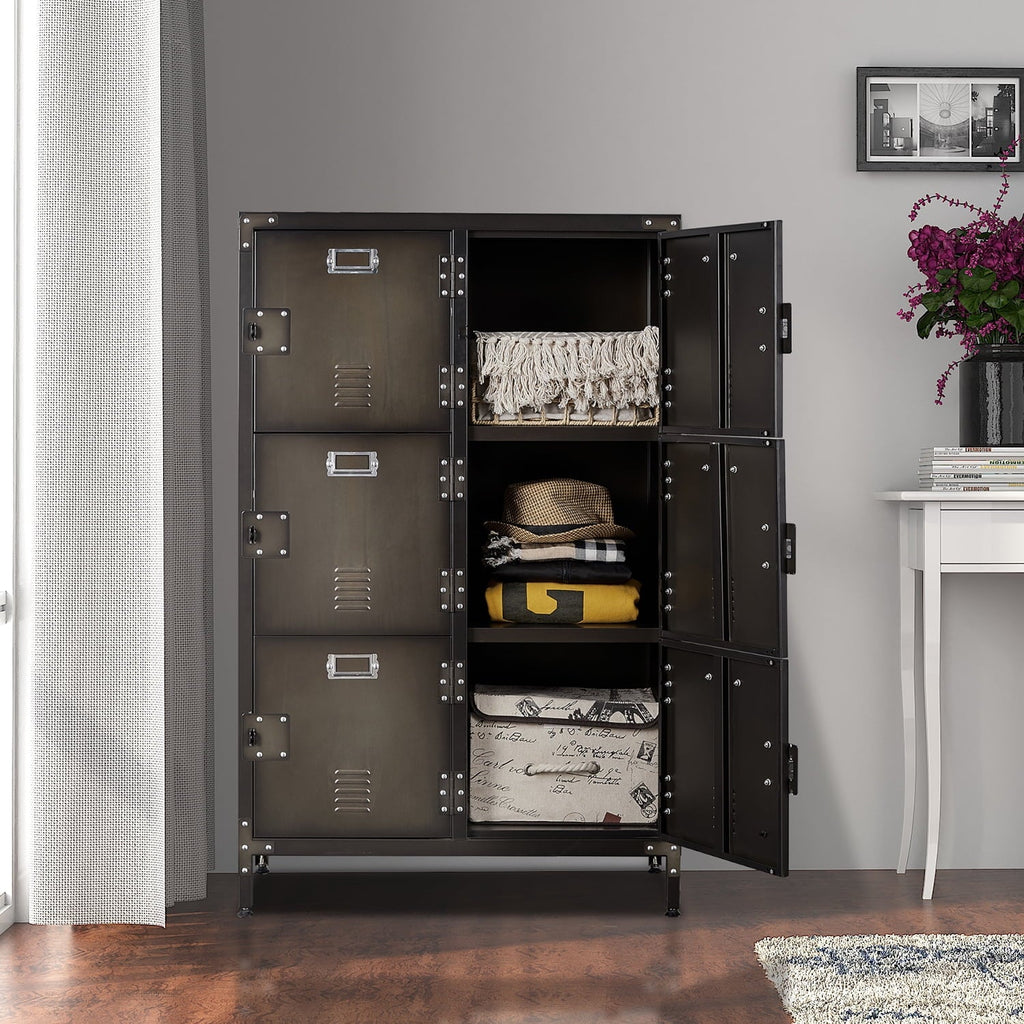 Cabinet Steel 2 Metal for Storage STANI with Locker Steel Shelf Students Storage Bedroom ,Office Gym Locker 47.3" Locker Cabinets School Metal Employees