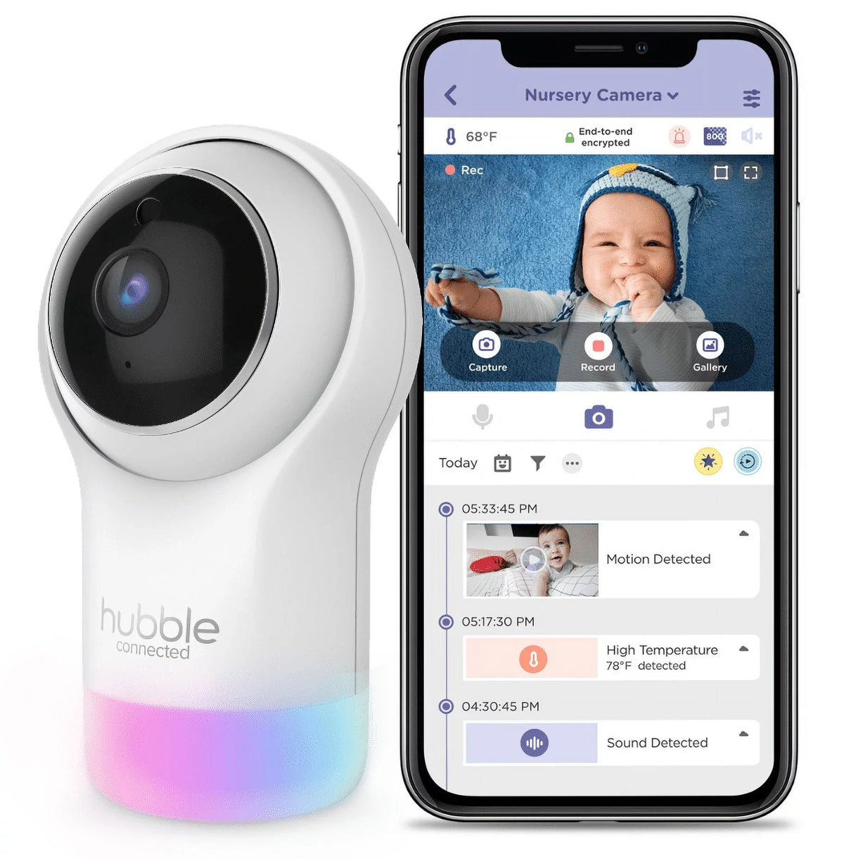 Pal Nursery Baby and Hubble with Function Glow, Wi-Fi Tilt, Pan, Zoom Monitor Connect