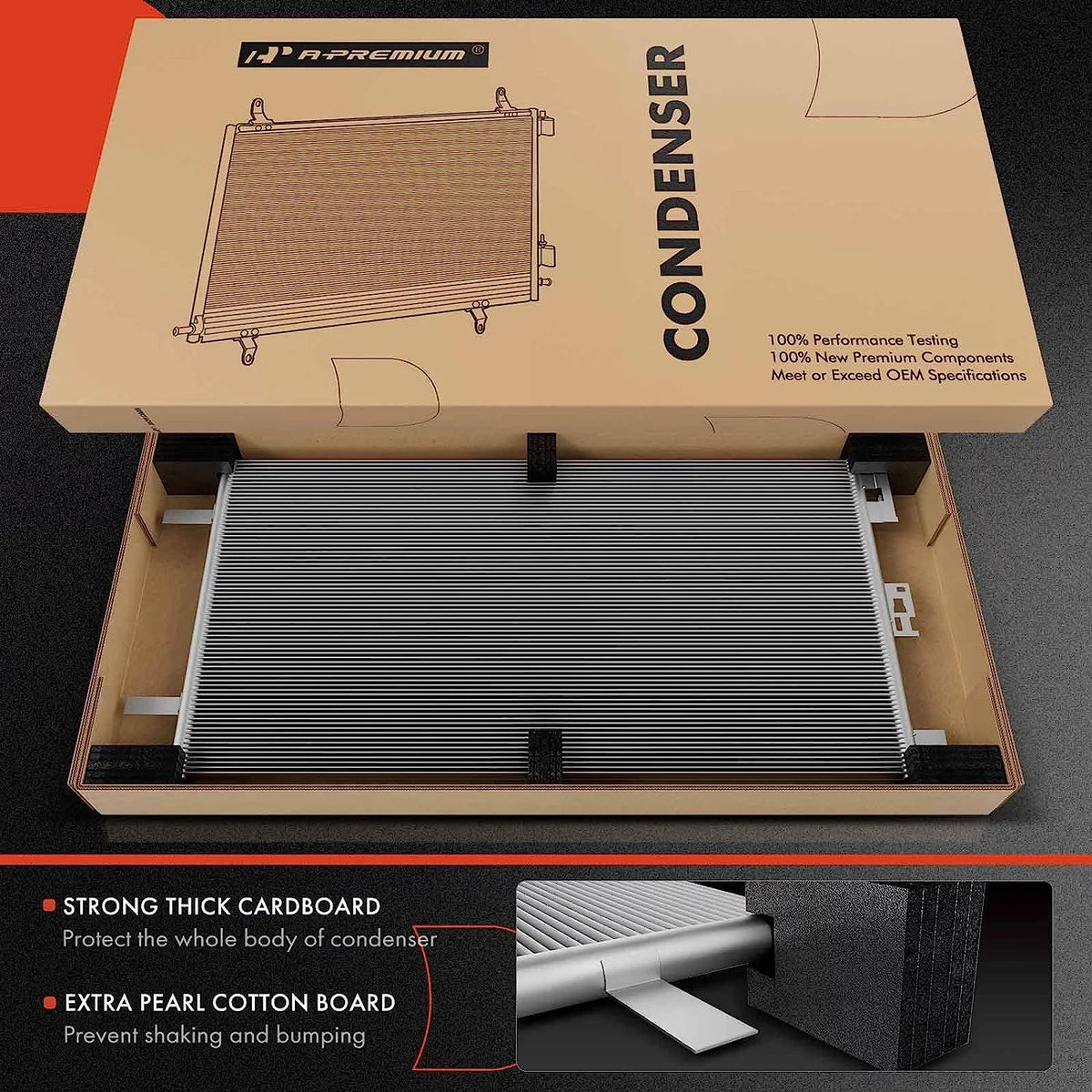 Air 2022, Cruz with Conditioning 2021-2022 Santa 97606Q5250 Kia & Hyundai Condenser A-Premium Replace# Sorento Fe Compatible Santa 2.5L, A/C 2021-2022,