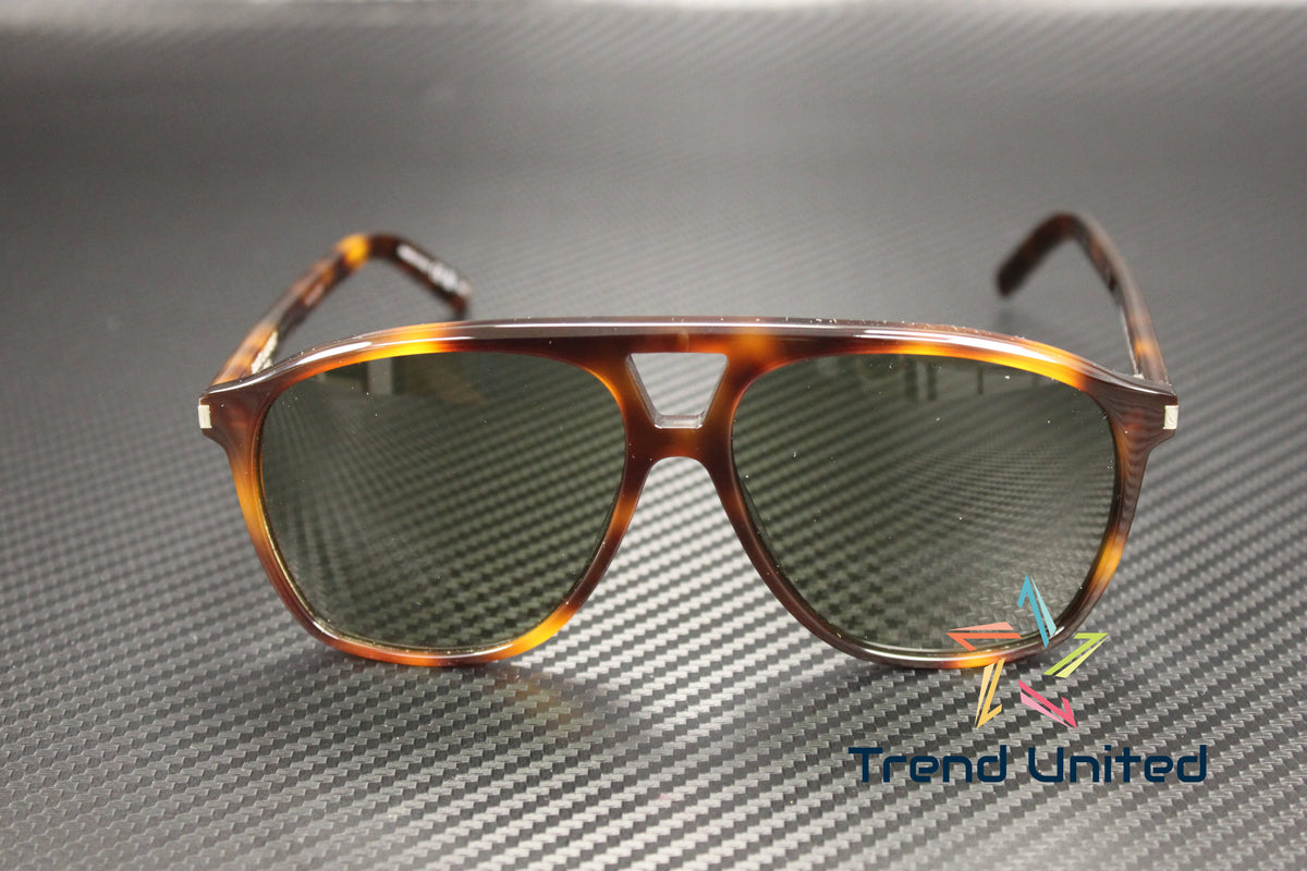 SAINT SL 58mm Women's Green 002 LAURENT DUNE Sunglasses Havana Pilot 596