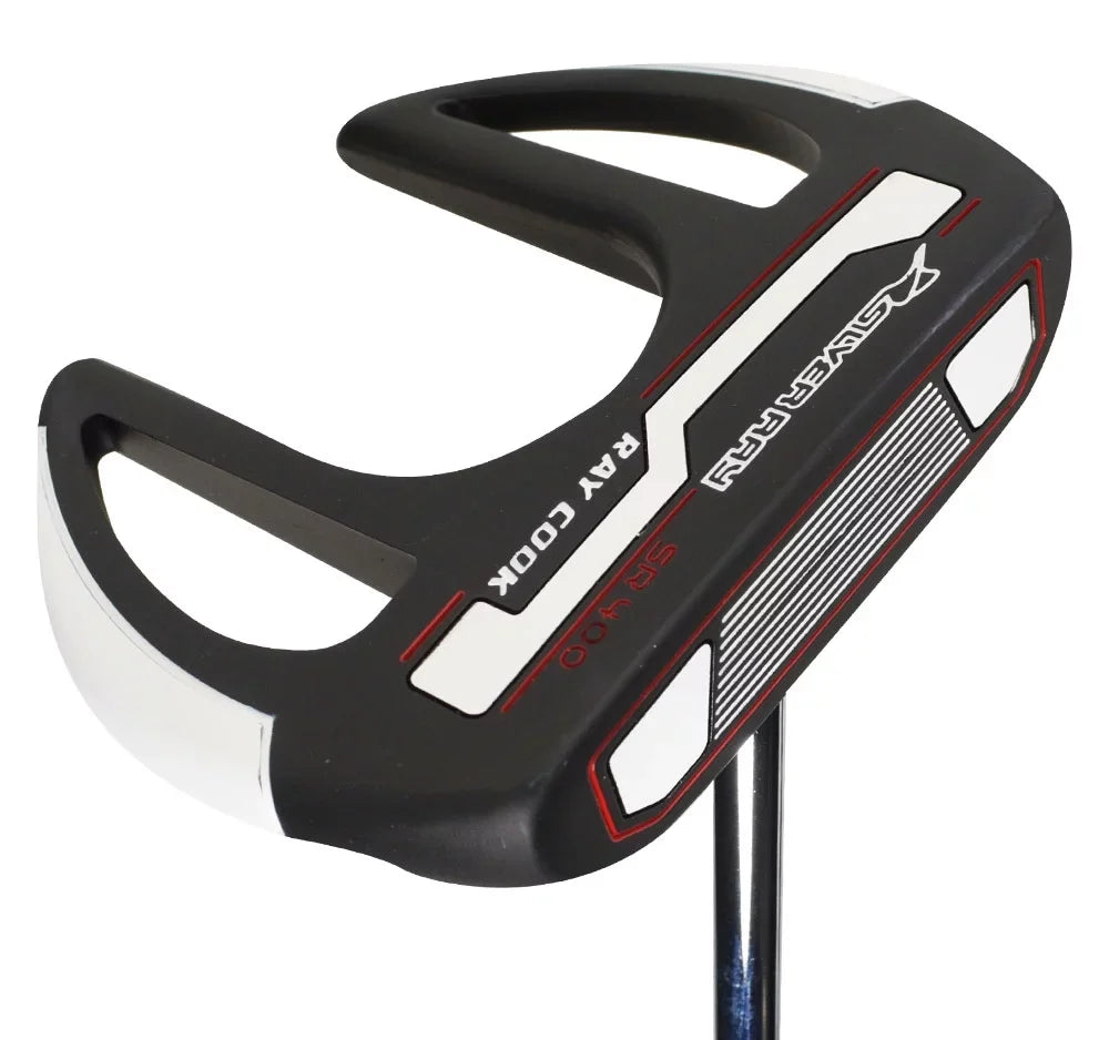 Black Golf Ray Ray Center 34" SR400 Silver Cook Putter Shafted