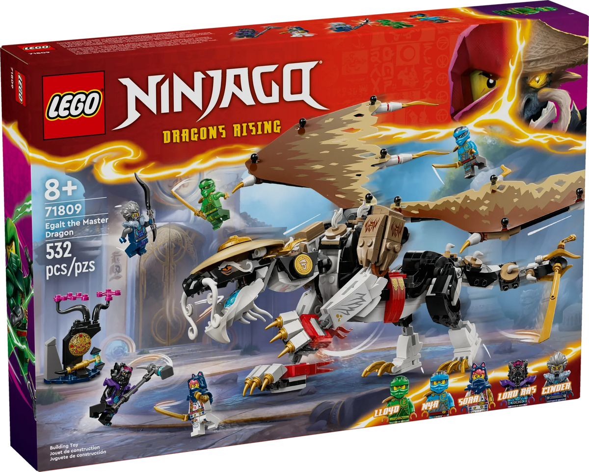 for and Independent and Egalt Figure, Play, Gift the LEGO Dragon Idea 5 Group Hero 71809 Battle for Toy NINJAGO Minifigures Up, Master Action Boys Ages Dragon 8 Toy or Set Girls with Ninja