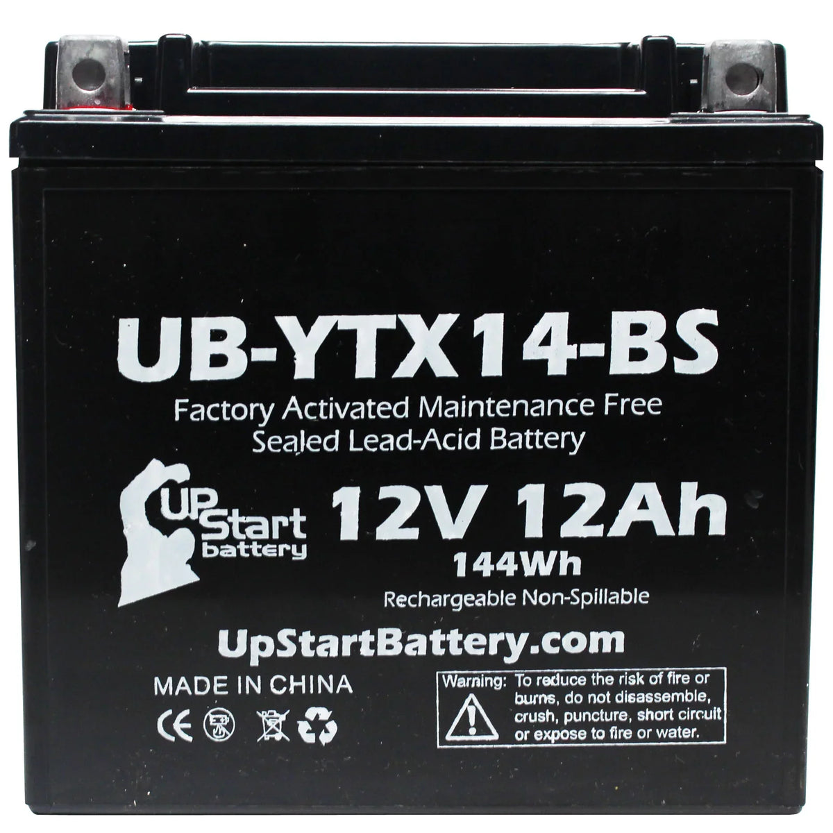 CC - 800 2-Pack UB-YTX14-BS Free, Factory Activated, GS Replacement Battery F800ST, BMW Maintenance UpStart Motorcycle 12V, Battery 12AH, 2011