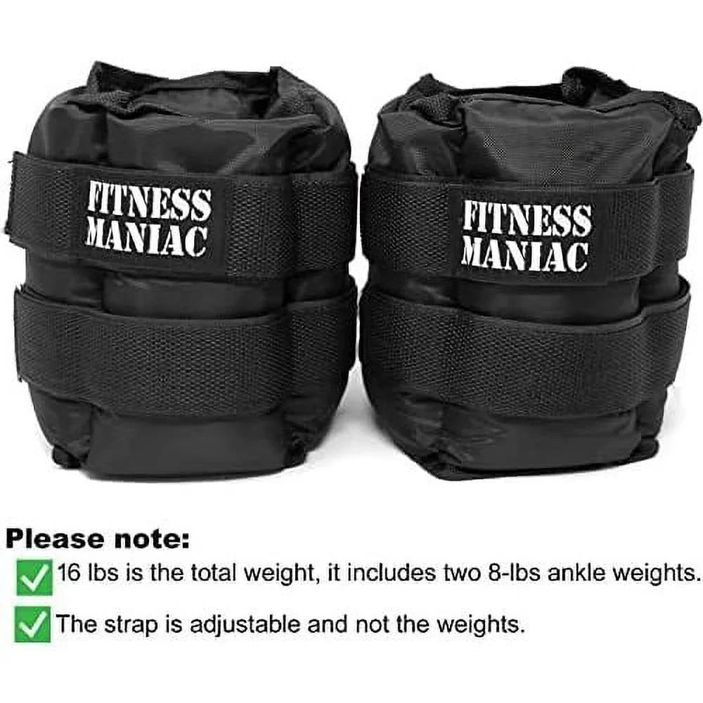 gym, straps weight, durable walking, double pounds ankle for men workout, 1 exercises ankle) pro lbs ab, and weights leg set (8 women pair glute 16 premium heavy for per