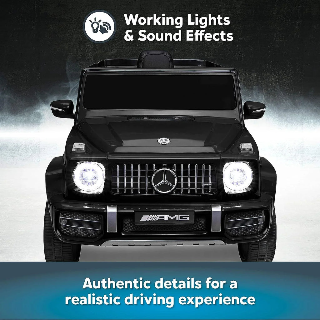6 Car Electric Ages Volts, Black Trax Kid Ride-On Kids Toy, AMG 3-5 Mercedes Years, Benz G63
