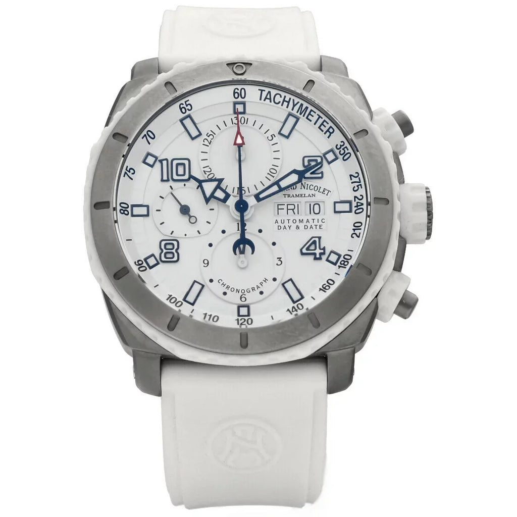 Ivory Rubber Armand Nicolet Steel Automatic Men's Stainless T616B-AG-9610B Watch