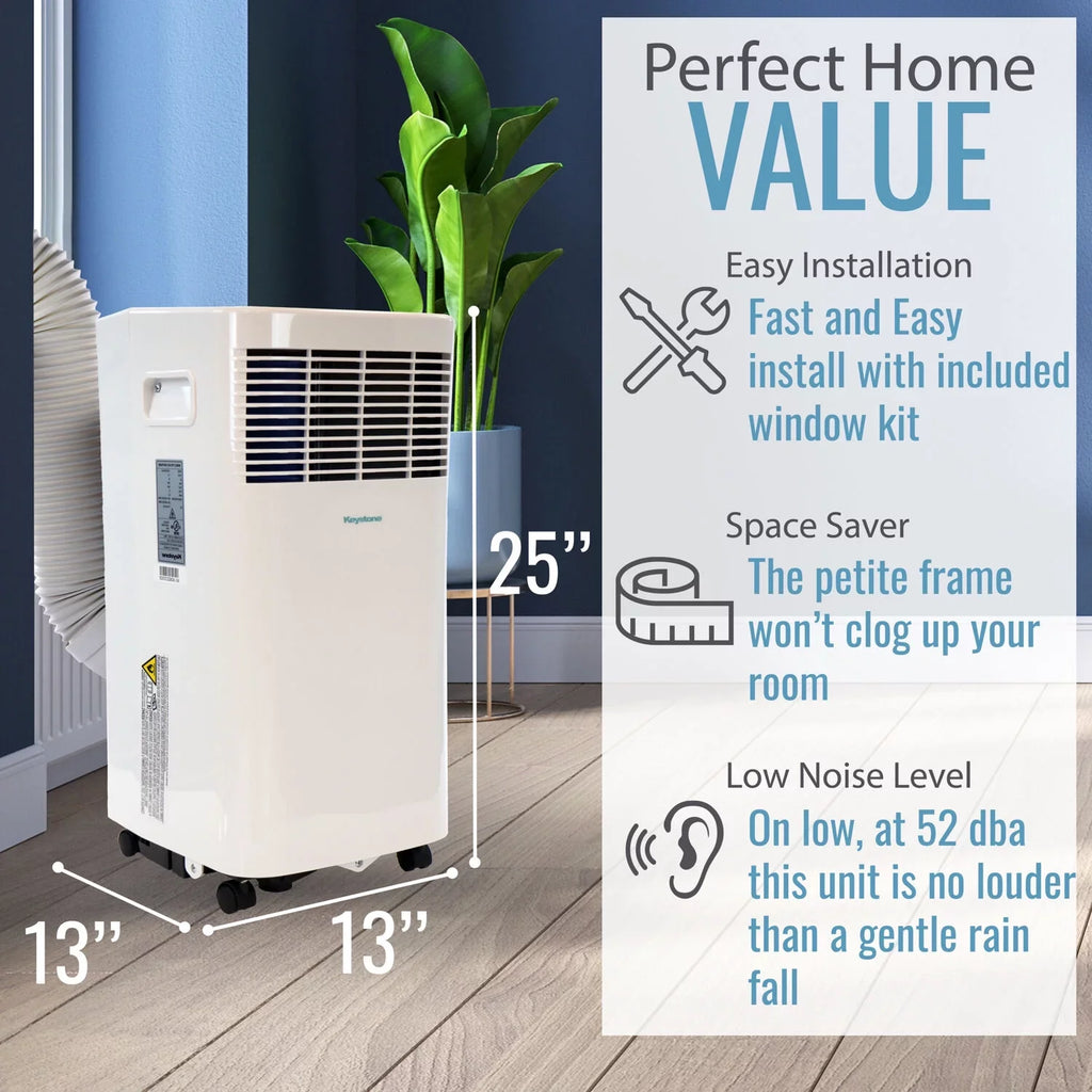 Sense I Keystone Air 115V BTU to for up with Sq. 5,000 Remote Portable Room Conditioner Ft. a Control 250