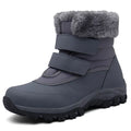 Women's Hook Winter Outdoor Warm Fur Thickened Lined Faux Snow Waterproof Booties Shoes Boots and Walking Loop