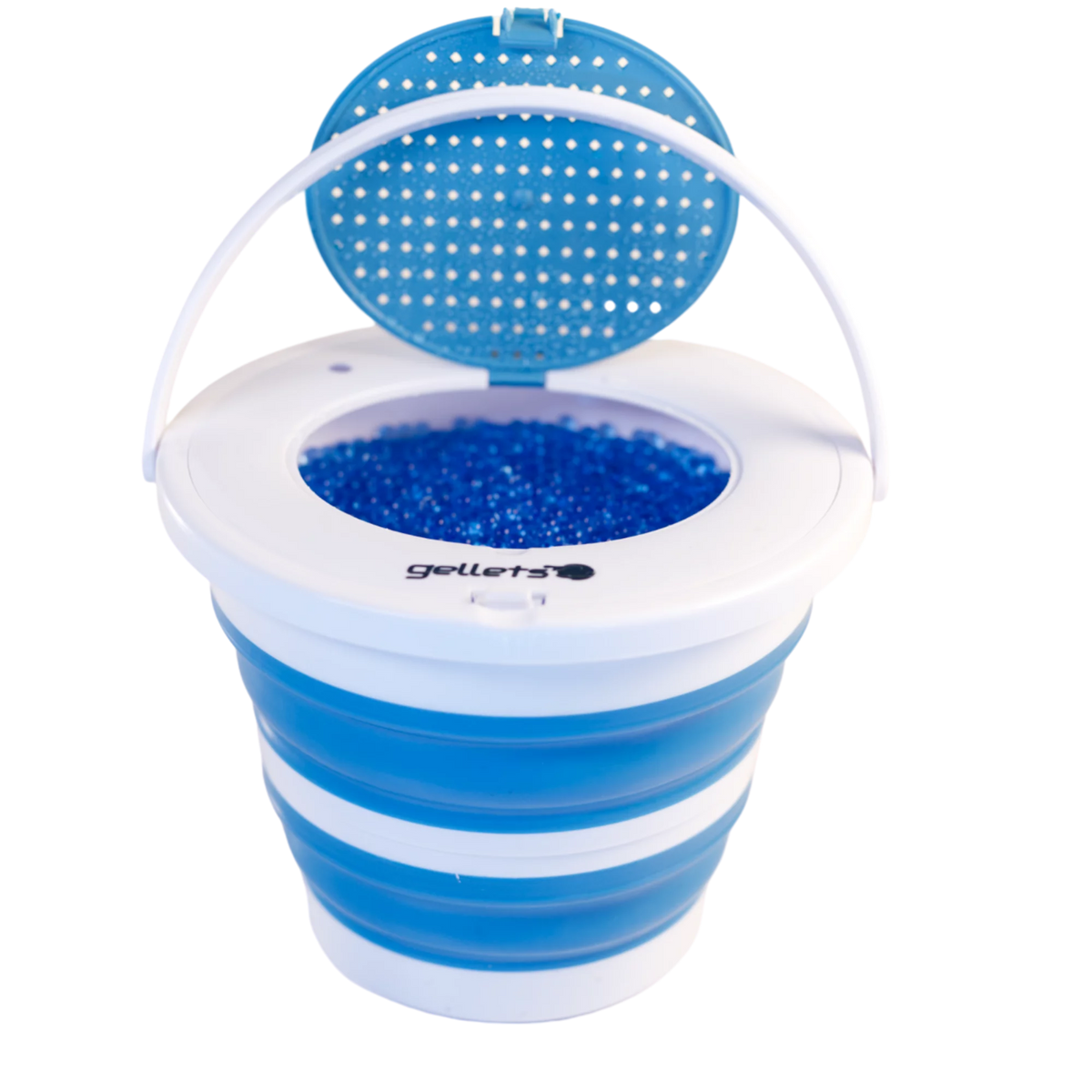Ammo Gellet 15,000+ Collapsible - Gallon Tub, Gel Blue, Holds Gellets 1.5 Blaster