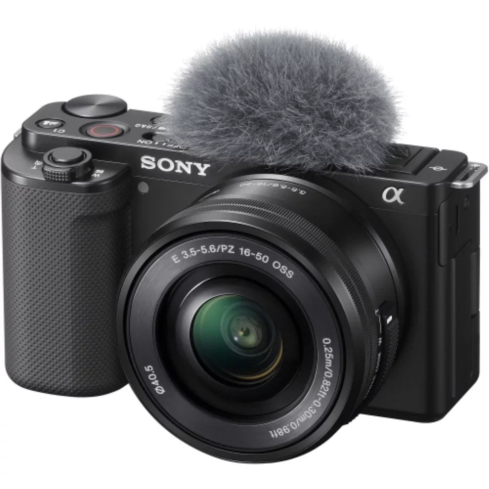 Camera Kit (Black) Items) Card Mirrorless Bag ZV-E10 64GB + (5 Flexible Cleaning Transcend Sony + Camera Bundle |16-50mm with Memory + Lens Tripod