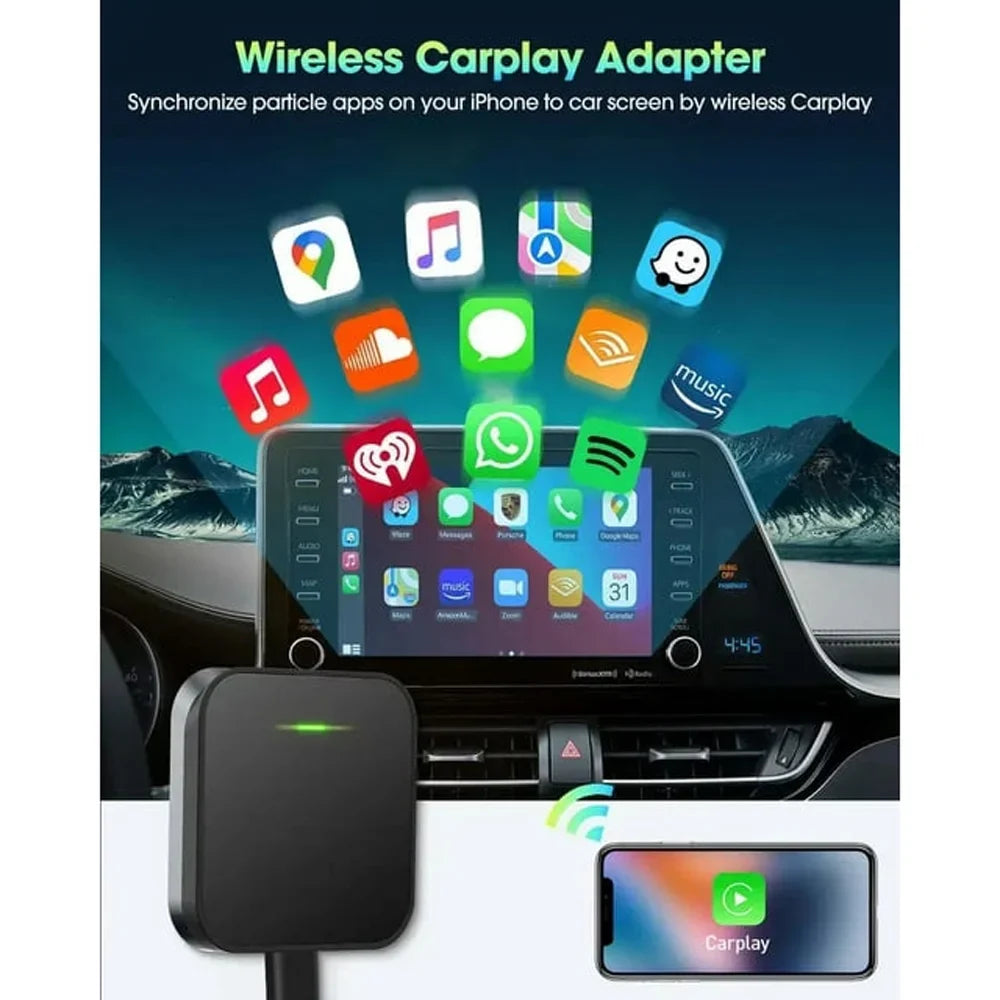 Auto Carplay Player Car Box Black Navigation Wireless Dongle, For iOS Adapter Apple