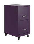 File Mobile Vertical 18" Letter Midnight Space 2 Cabinet, Purple Width Solutions Deep Drawer