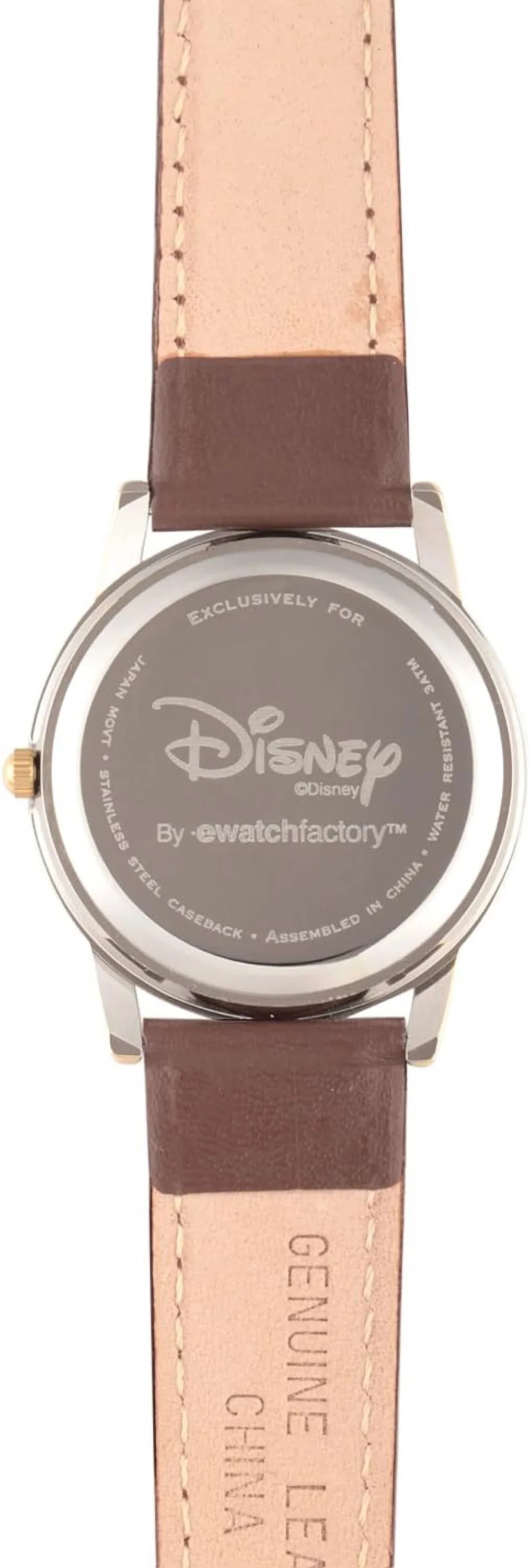 Disney Watch, Mouse Two Tone Women's Minnie Alloy Leather Cardiff W002770 Brown Strap,