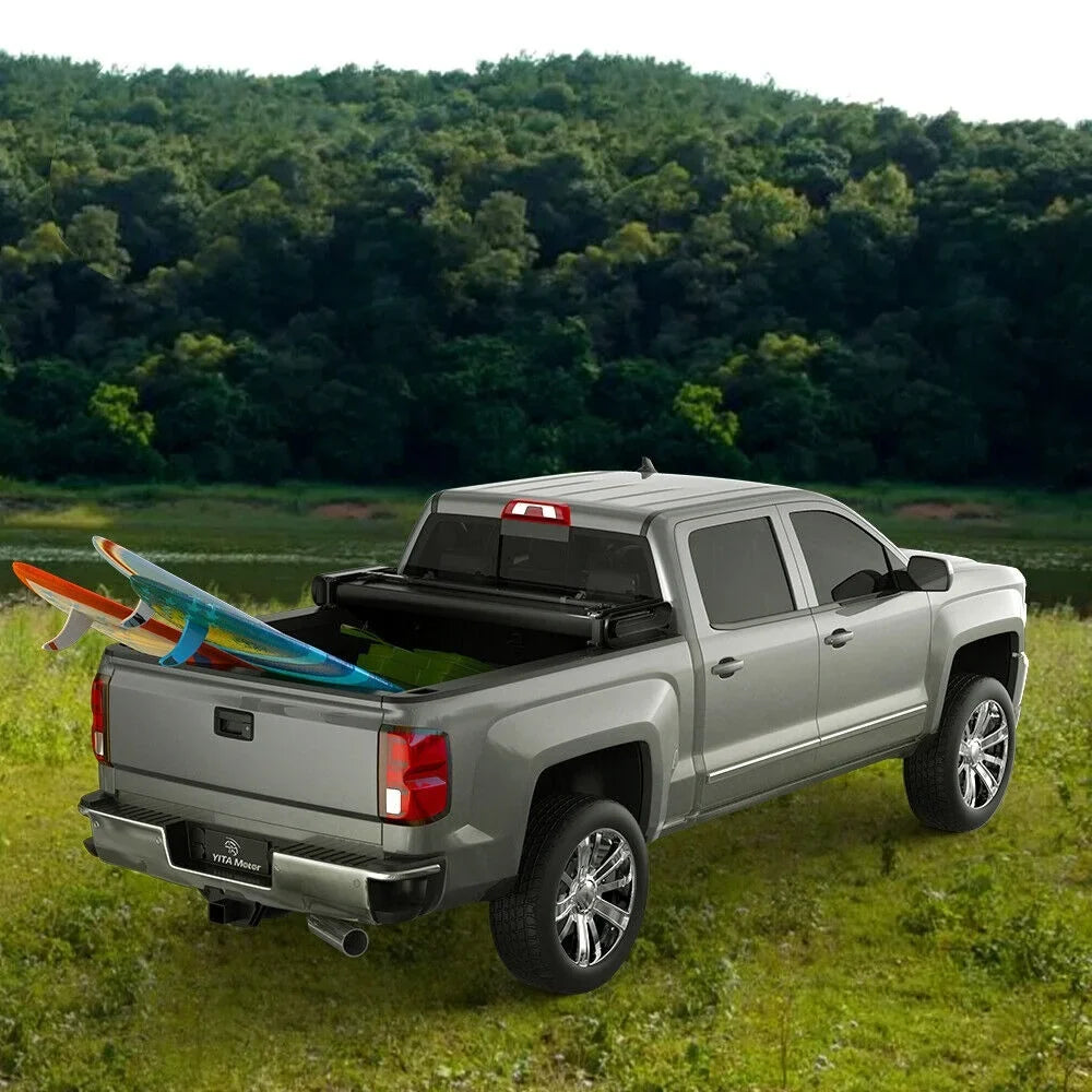 Cover 1500 Tonneau Quad-Fold 3500 Dodge for 2002-2023 96.3" Ram 8 ft Bed Ledkingdomus Soft 2500